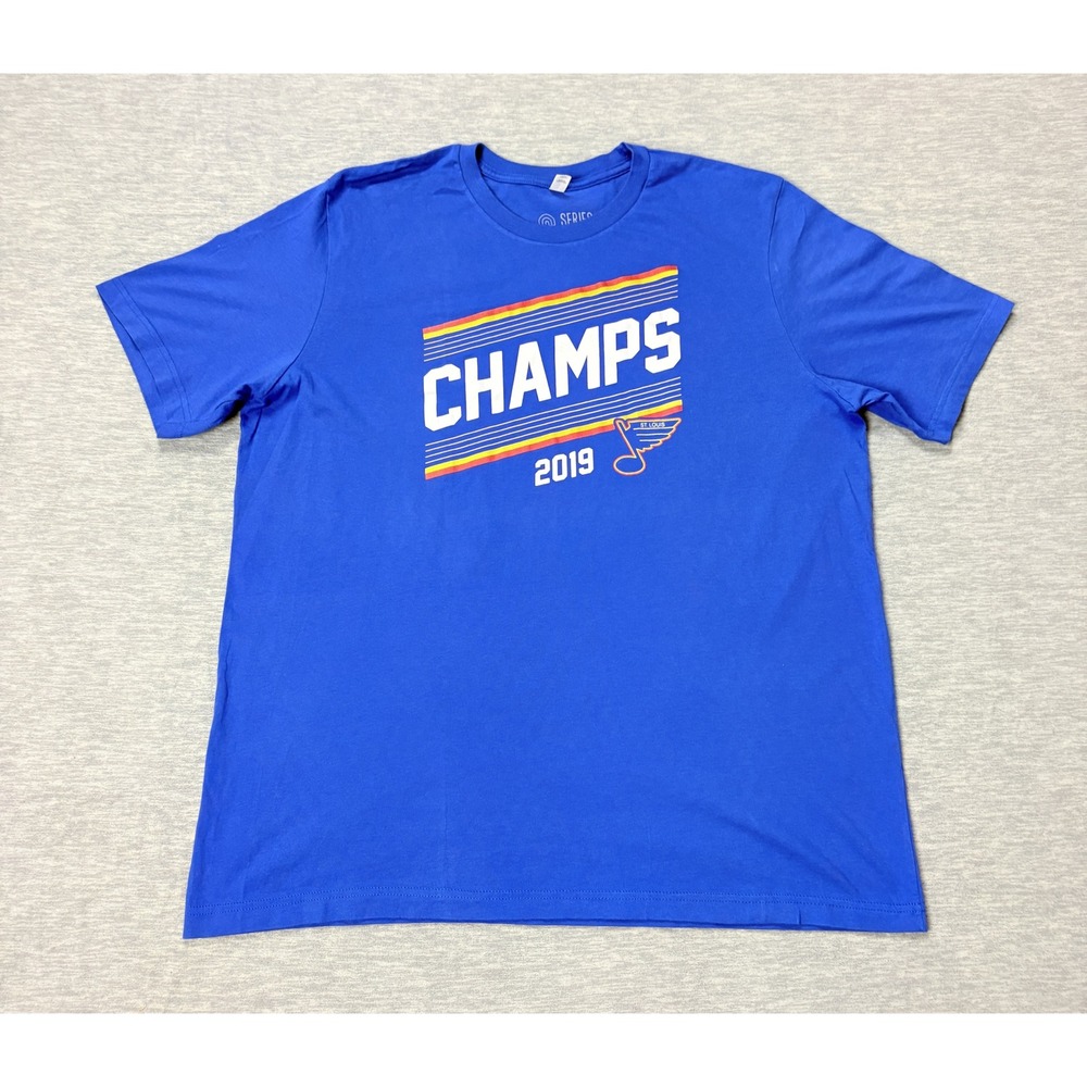 Series Six St Louis Blues 2019 Champs Mens Blue XL Graphic T-Shirt NHL